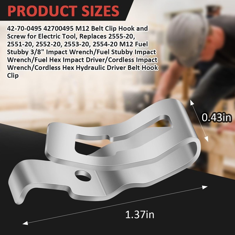 EAGLEGGO Belt Clips, 1pcs 42-70-0495 Drill Tool Clips Hook Kit