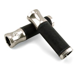 Portland Design Works | Speed Metal Grips, Bicycle Handlebar Grips, Silver