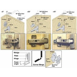 Blum B175h9 18mm Die Cast Screw On Frameless Clip Mounting Plates