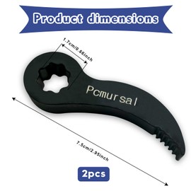 Pcmursal 2 Pack Pry Bar Wrench Adaptor Head, Crowbar Adapter Head Tool 3/8, Ratchet Pry Bar Adapter, Ratchet Pry Bar Attachment, Compact Crowbar Ratchet Adapter Only, 3/8 Drive Pry Tool