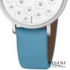 REGENT Ladies Watch 36 mm with Flower Design Dial Silver/Turquoise