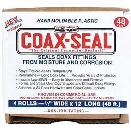 Universal Electronics [4-Pack] Coax-Seal Moisture Proof Sealing Tape 1/2 Inch x 12 Feet (Coax-Seal 105)