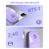 RAPIQUE - mouse inalámbrico Bluetooth, morado, 1600 DPI, larga vida