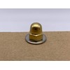 Pack of 5 Hexagonal Cap Nuts Brass M8 DIN 1587