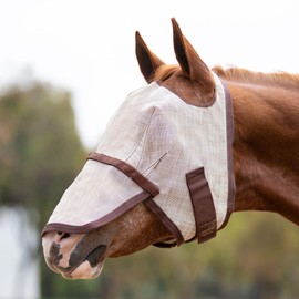 Kensington Signature Fly Mask w/Removable Nose (M-Small Horse, 500 - Desert Sand)