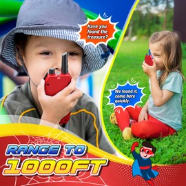 Spider Walkie Talkies for Kids, Toyokid Boy Toys for 4 5 6 Year Old Girls Gift Ages 3-12 Year Old Boy Gift Age 5 6 7 8 Walkie Talkie Outdoor Toys Age 3 4 5 6 7 Kids Toys Camping Hiking Garden Toys