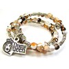 ChubbyChicoCharms Drama Queen Microcrystalline Quartz Wrap Agate Stone Bracelet in