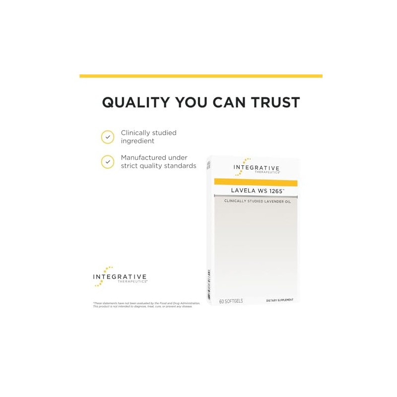 Integrative Therapeutics Lavela WS 1265 - Silexan Supplement for Sleep