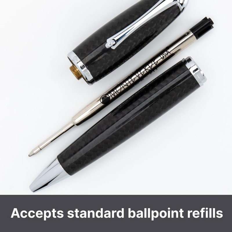 Monteverde USA Super Mega Carbon Fiber/Chrome Trim Ballpoint Pen