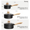 MICHELANGELO Saucepan Set, Nonstick Sauce Pans with Granite Coatings, Stone