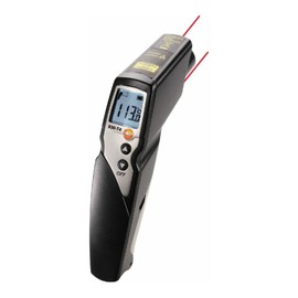 Testo 0560 8314 830-T4 Infrared Thermometer with 2-Point Laser Sighting / 30:1 Optic / Adjustable Limit Values / Alarm Function / Connection of External Probes