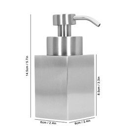 Ongwan Foaming Soap Dispenser 304 Stainless Steel Standing Soap Dispenser Shower Gel Dispenser with PP Pump Head for Bathroom Kitchen Decoration