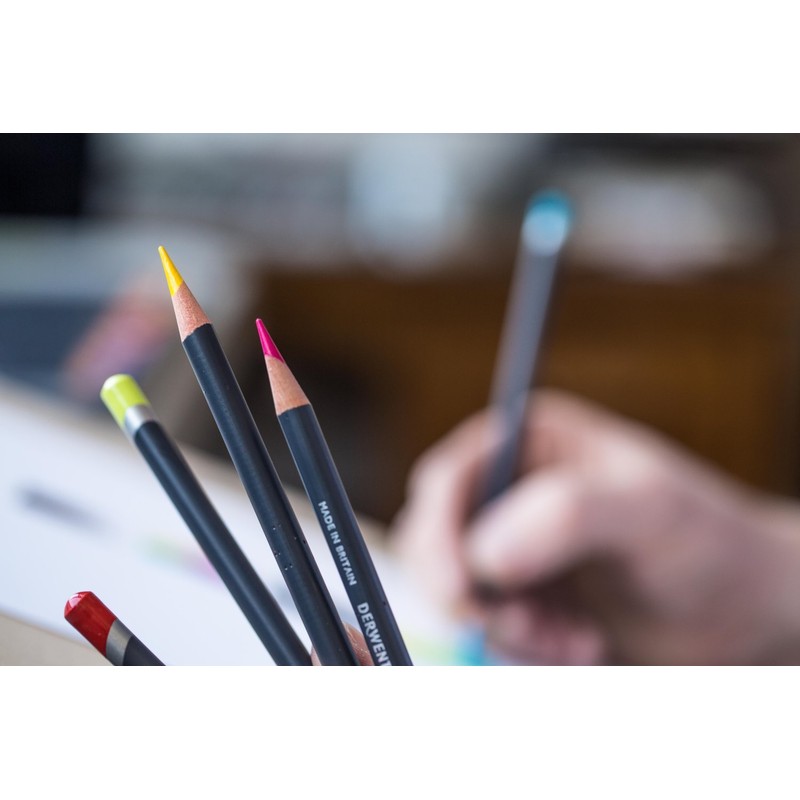 Derwent Procolour Pencils Set Of 36 In Tin, 4mm Round