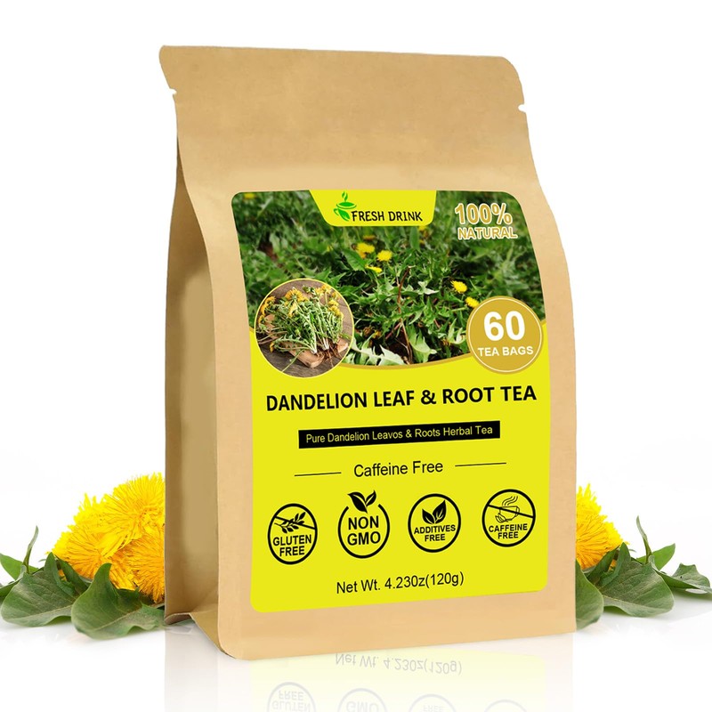 Dandelion Leaf & Root Tea bags, 100% Pure dandelion root
