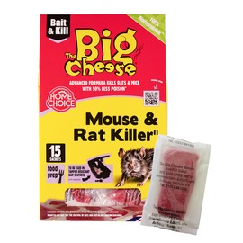 The Big Cheese Bait Block Pasta Sachets - Twin Pack, 30 Total x 10g - Kills Mice and Rats, Pest Control for Kitchen & Food Prep Areas - Rat Killer For Mouse Traps - Super Strength Rat Poisoning