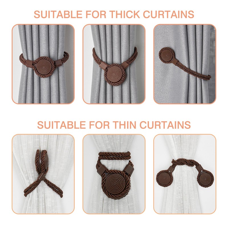 Pretty Jolly 2 Pack Strong Magnetic Curtain Tiebacks Unique Medal