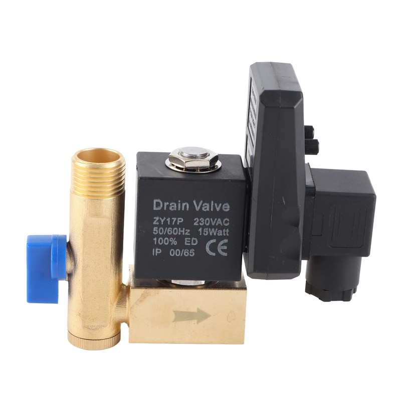 Automatic Drain Valve G1/2 Inch, Electronic Timed Air Pressure Release