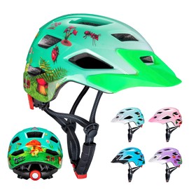 SIFVO Kids Helmet Adjustable 48-51 50-57cm for Aged 3-5-8-12, Kids Bike Helmet with Detachable Visor, Breathable and Comfortable Toddler Helmet