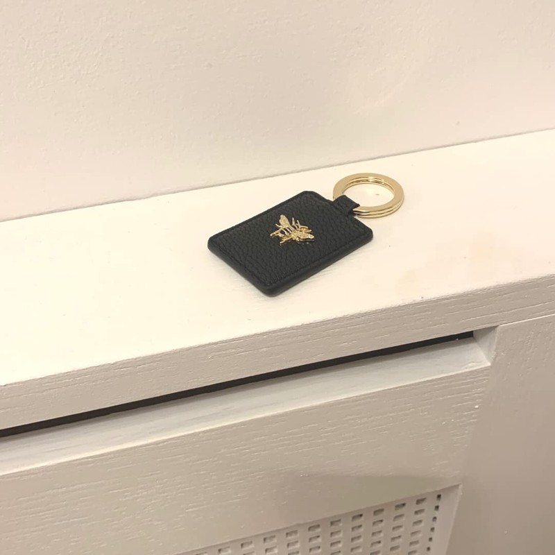 Alice Wheeler Alice Wheeler Bee Keyring Vegan Leather (Black)