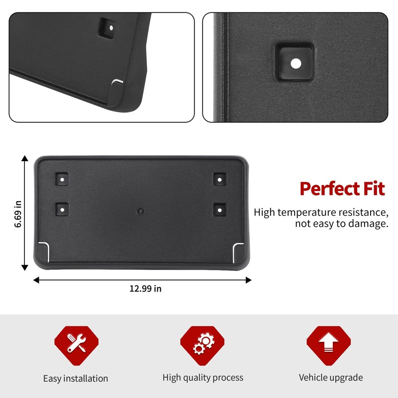 Jimen Fit for Jeep Cherokee 2019-2023, License Holder Mount Bracket