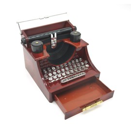 Jewelry Storage Box Music Box Retro Stylish Typewriter Accessory Storage