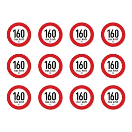 Speed Index Q (max. 160 km/h) - Sticker - Car Tyre Change - 25 mm Diameter (Pack of 12)