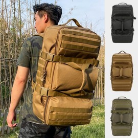 Venella 65L 3-stage tactical backpack military bag health military tactical backpack men's soldier camping double bag crossfit jiu jitsu black