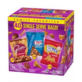 Chex Mix, Bugles & Gardetto Variety Pack Snacks, 40 pk.