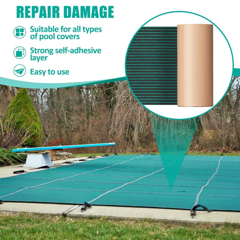 Pushglossy 2 Rolls Pool Cover Patch Kit 80 x 4