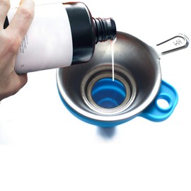 Houkr 3D Printer Resin Filter, 3D Printer Accessories Silicone Collapsible Funnel with Stainless Steel Resin Filter Cup, Pouring Resin Back into Bottle for Anycubic/Elegoo Mars Photon Sparkmaker