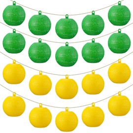 Qualirey 20 Pcs Sticky Fruit Fly Trap Ball Adhesive Fly Catching Ball Sticky Glue Fly Gnat Wasp Hornet Mosquito Bugs Flying Insects Trap Ball Traps (Green, Yellow)