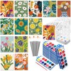 Ctosree 12 Sets Pre Drawn Canvas Kit for Painting for
