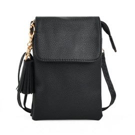 YILANJIN Leather Crossbody Bag, Cellphone Wallet, Small Cell Phone Cross Body Bag, with Long Strap and Key Ring, Mini Women Bag with Adjustable shoulder strap for Women girl