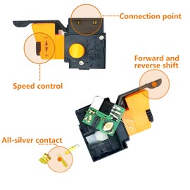 WANGCL Speed Control Switch for Bosch FA2-4/1BEK Hand Drill, Speed Control Adjustable for Electric Drill Tools for Home DIY 220V 6A