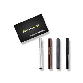 M&M Smartek Tubes 70 mm Set & Pull and Hack Card Aluminium Snuff Bat Snorter Nasal Tube Bullet Sniffer Snuffer for Snuff - Choice of Colours and Quantity (Chrome, Silver, Black, Brown & Card)