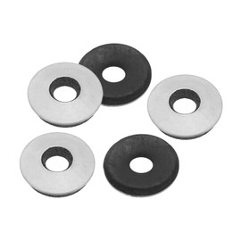 PATIKIL 7/32"x5/8" EPDM Bonded Sealing Washers, 100 Pieces 201 Stainless Steel Bonded Sealing Neoprene Rubber Washers Gasket for Marine Bolt Supply (#12)