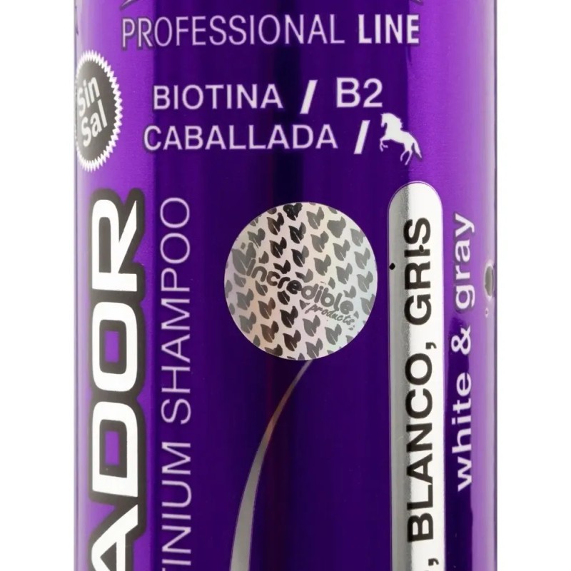 Shampoo Matizador Morado Con Biotina Sin Sal Platinado 500ml