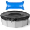 Vincreem 18 ft Round Pool Cover for Winter with 4
