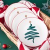 Swuut Christmas Holiday Bone China Dessert Plates - Salad Plates