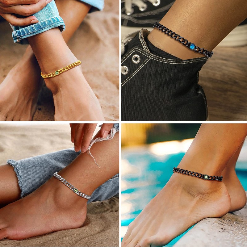 PROSTEEL Gold Anklets Adjustable Ankle Bracelets Anklet for Women Stainless