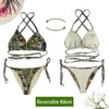 Jonathan Swim Women Camo Bikini Sets with Padded Top Tie