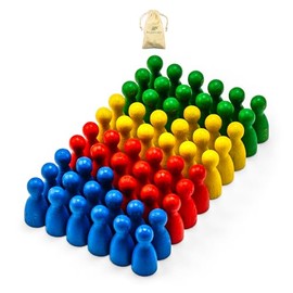 Waldfelsen® Halmakegel: 60 Halma Gel Made of Beech Wood in Four Accessories for Board Games