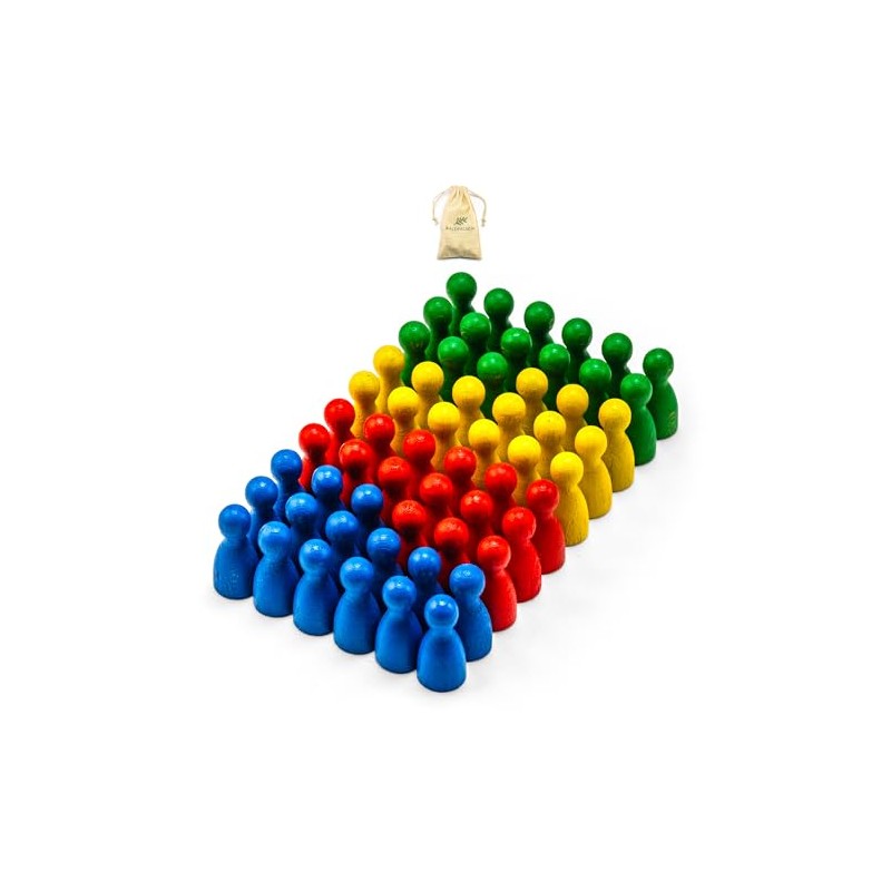 Waldfelsen® Halmakegel: 60 Halma Gel Made of Beech Wood in