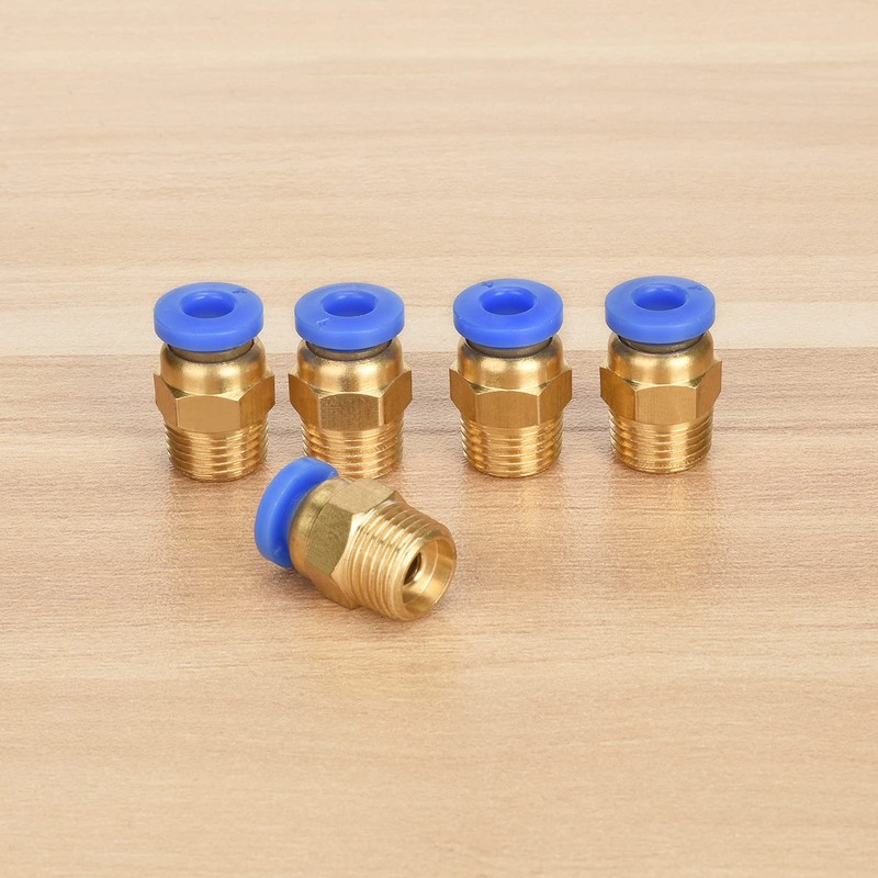 Push-Fit Connector, Quick Connector, Pack of 5 Pneumatic Screw Connection