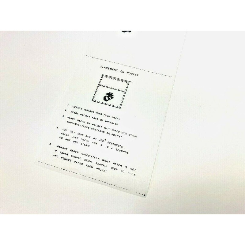 USMC Heat Transfer, Iron On, 3 Pack