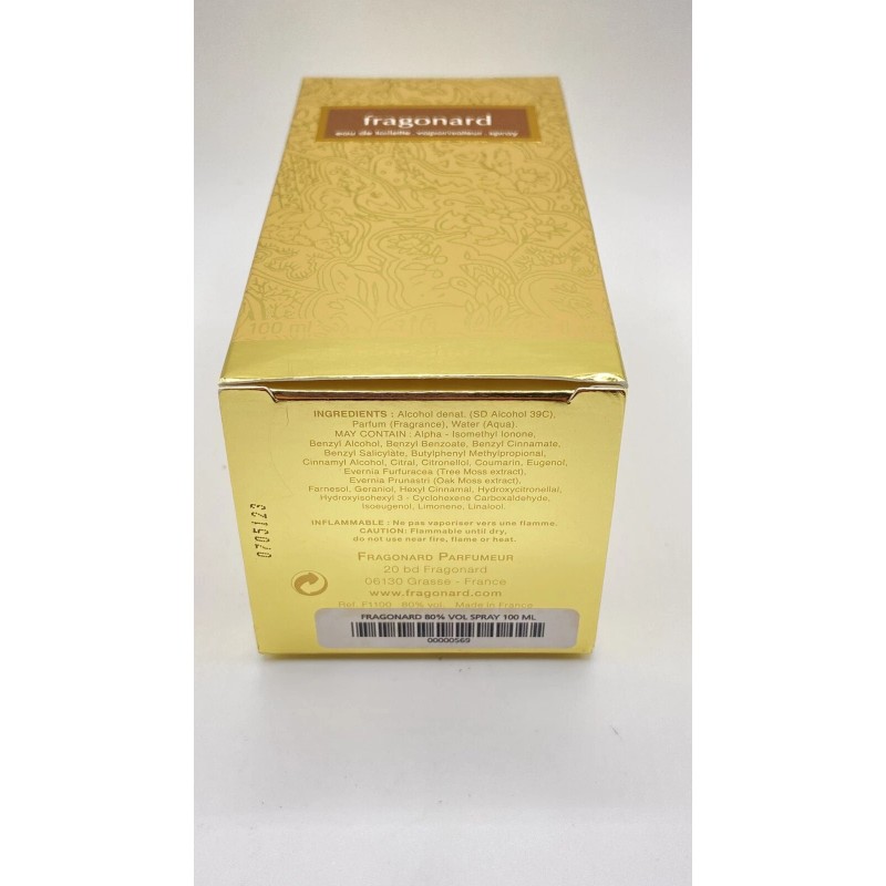 FRAGONARD DE FRAGONARD 3.3 OZ /100 ML EDT For Woman