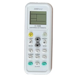 Generic K-1028E Universal Air Conditioner A/C Remote Control,Fit for Haier, Geli,Hitachi, Panasonic, LG, Sharp, Gree, Midea, Bosch, Toshiba, Sanyo,1000+ Grand Style in 1 Air Remote Control, white