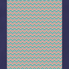 CafePress Retro Waves Pattern Orange Teal Coral Kitchen Apron with Pockets, Grilling Apron, Baking Apron