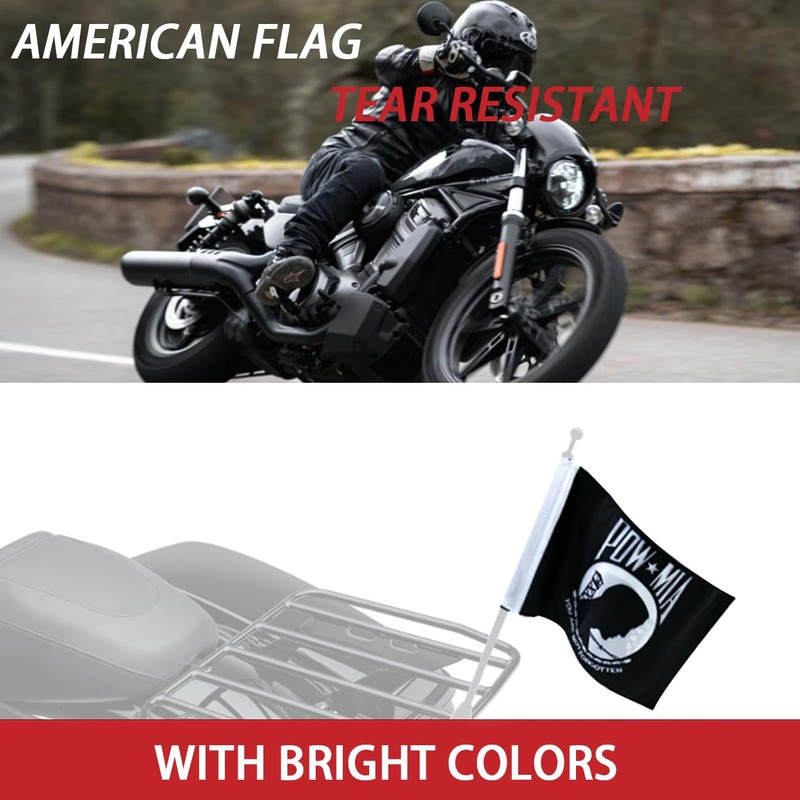 Pow Mia Flag for Motorcycle 6" x 9" Replacement Motorcycle