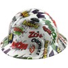 Hydrographic Full Brim Hard Hats with 6 Point Suspension -